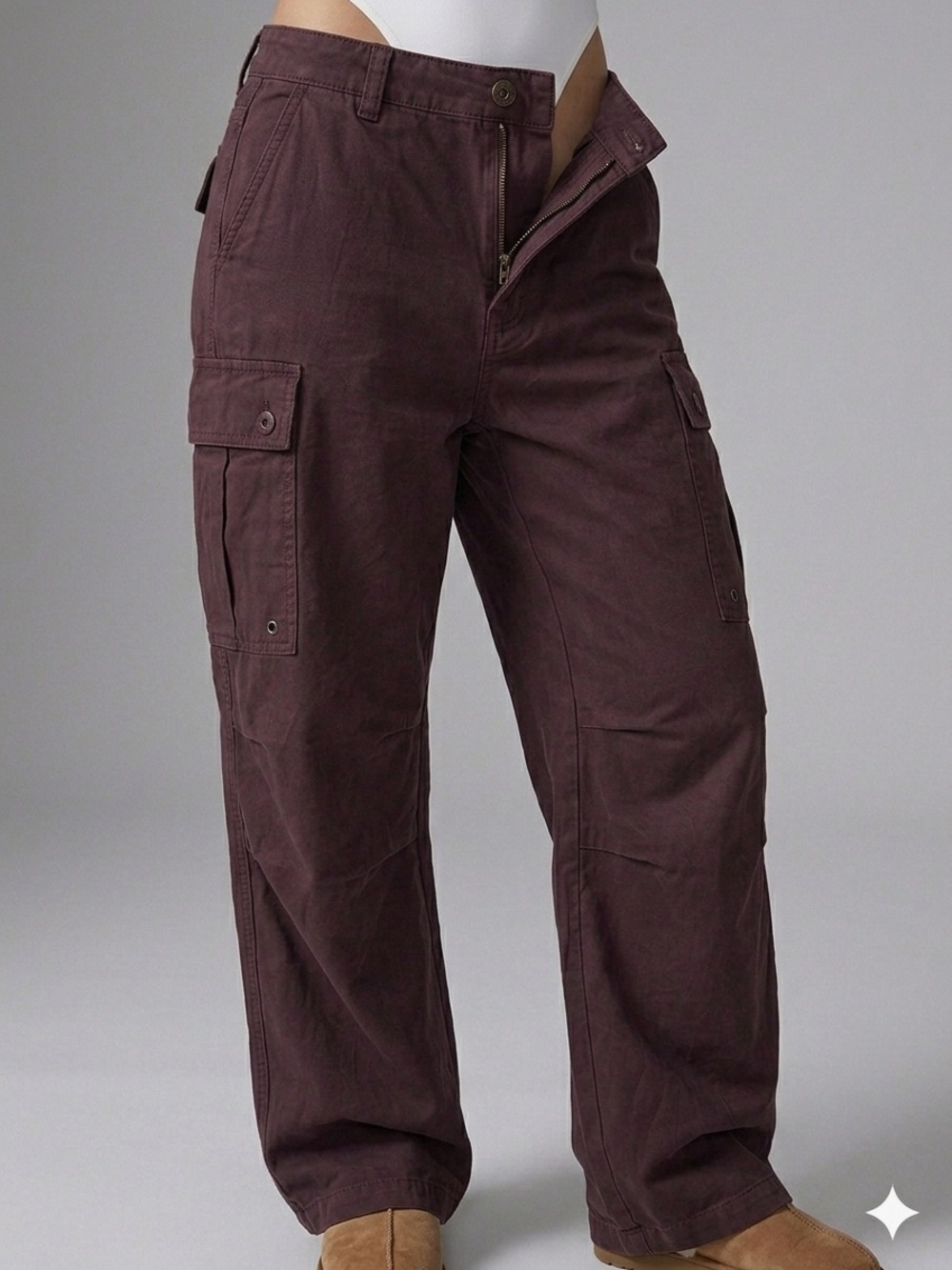 SKIMS Outdoor Woven Wide Leg Cargo Pants Phoenix XS NWT - Picture 4 of 8